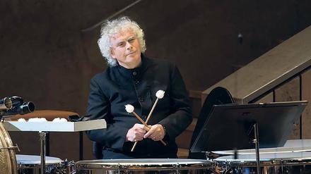 Schlagfertig. Als Überraschungsgast trat Sir Simon Rattle auf. 