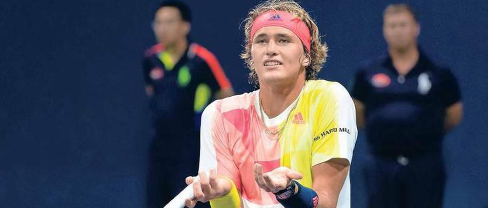 Fassungslos in New York. Alexander Zverev schied überraschend aus.