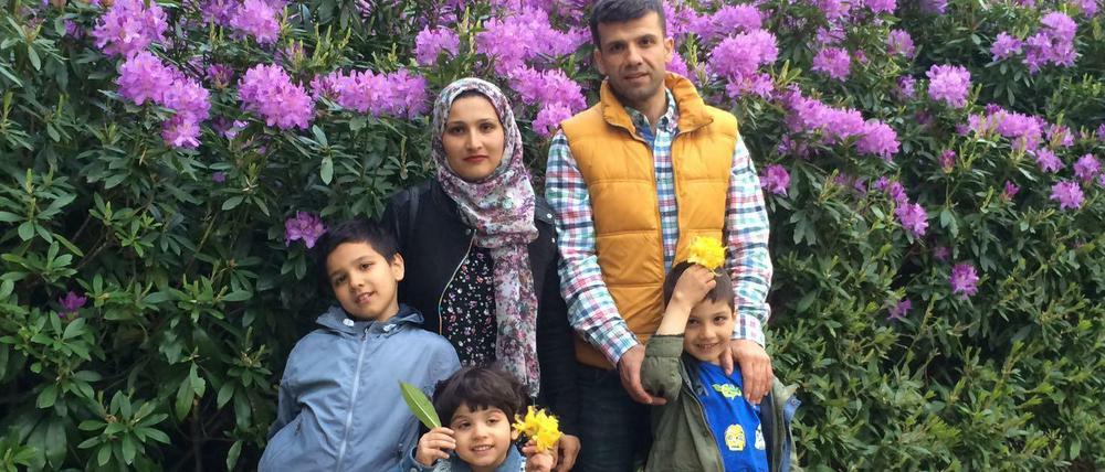 Die Familie von Wasil Yusufi, die in Wilhelmstadt lebt.
