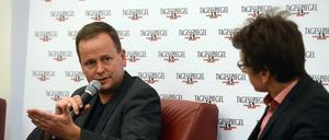Klaus Lederer, Spitzenkandidat der Linken, im Gespräch mitTagesspiegel-Redakteur Robert Ide.