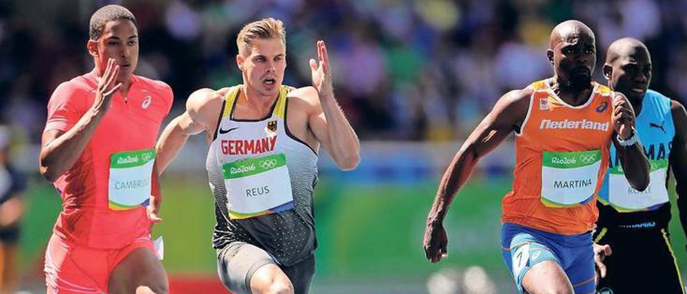Schnellster Deutscher. Julian Reus (Mitte) hat viele Rekorde aufgestellt.