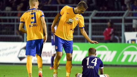 Spitzenspiel der Zweiten Liga, demnächst auch bei RTL: Erzgebirge Aue - Eintracht Braunschweig.