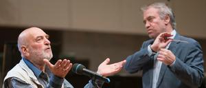 Sprecher Alexei Petrenko (l.) und Valery Gergiev in der Berliner Philharmonie.