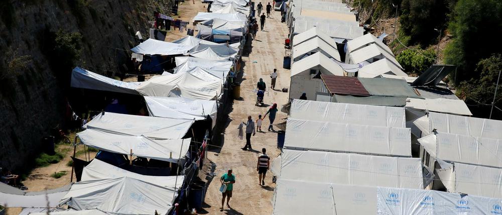Ein Flüchtlingslager auf der griechischen Insel Chios.