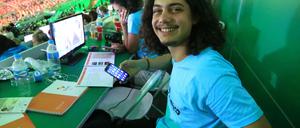 João Pedro Soares is watching the opening ceremony of Rio 2016 Paralympic Games