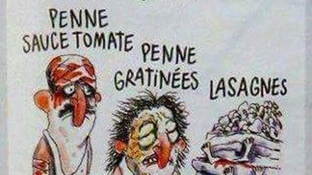 Erdbebenopfer, wie sie "Charlie Hebdo" sieht