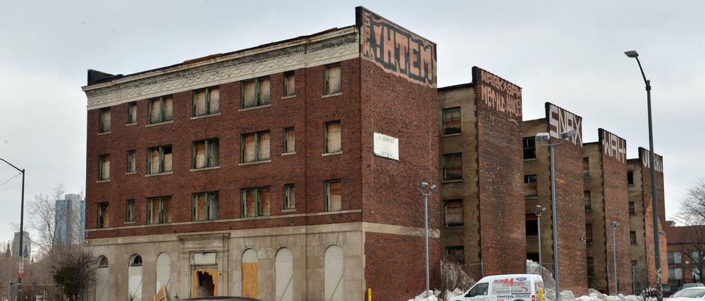 Szene von Verwahrlosung in Detroit 2014.
