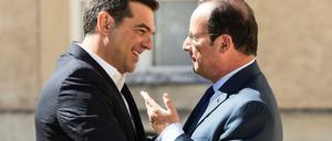 Der griechische Regierungschef Alexis Tsipras (links) und Frankreichs Staatschef François Hollande. 