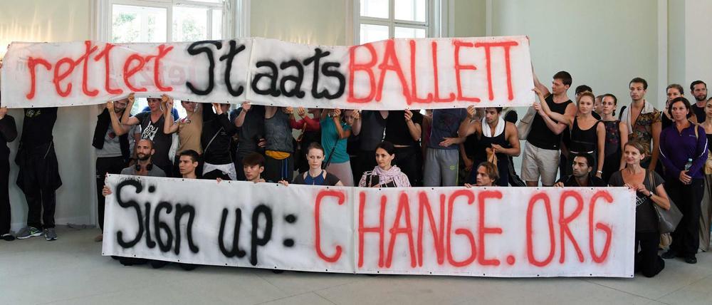 Protest des Berliner Staatsballetts.
