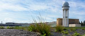 Das Tempelhofer Feld und der ehemalige Flughafen.