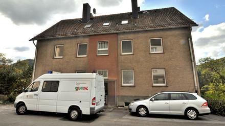 Das von Flüchtlingen bewohnte Haus in Altena in Nordrhein-Westfalen.