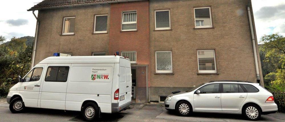 Das von Flüchtlingen bewohnte Haus in Altena in Nordrhein-Westfalen.