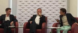 AfD- Spitzenkandidat Georg Pazderski (Mitte) zu Gast beim Tagesspiegel. 