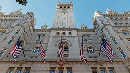 Das neue Trump International Hotel von Donald Trump in der Nähe des Weißen Hauses.