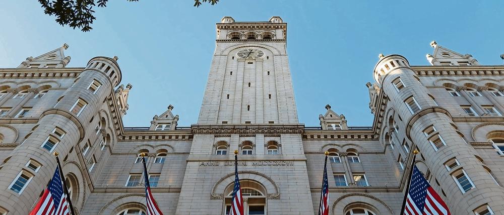 Das neue Trump International Hotel von Donald Trump in der Nähe des Weißen Hauses.