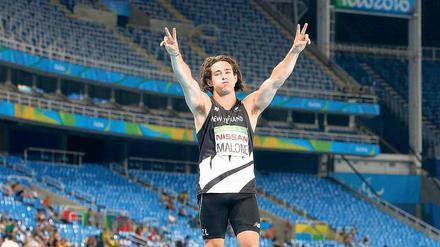 Schnell im Ziel – aber wer hat es gesehen? Eher wenige Zuschauer im Engenhão, wie das Olympiastadion von Rio auch genannt wird. Dabei hatten die Auftritte von Sprinter Liam Malone durchaus Unterhaltungspotenzial.