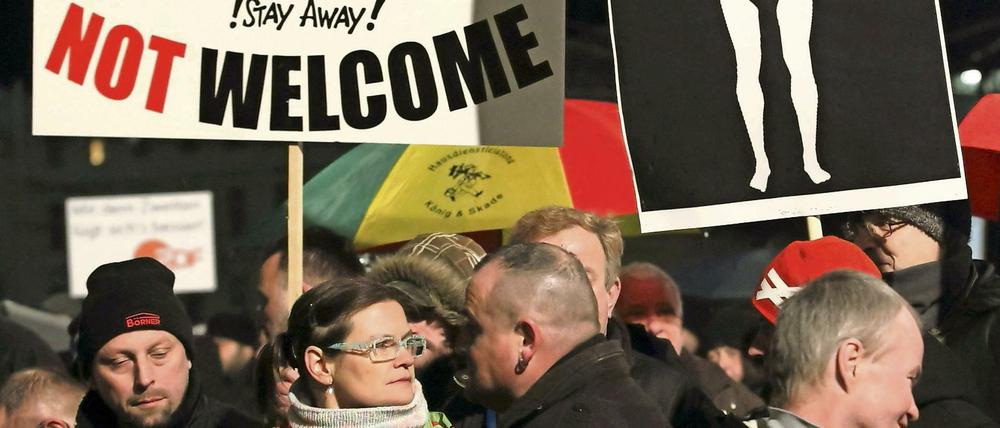 Legida-Protest im Januar in Leipzig. Die Teilnehmerzahlen an den Demonstrationen des Pegida-Ablegers gingen zuletzt immer weiter zurück.