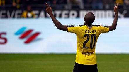 Auch der ehemalige Berliner Adrian Ramos reihte sich in Dortmunds Torschützenliste ein.