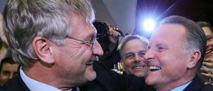 Georg Pazderski, Berliner AfD-Landeschef (rechts), und Jörg Meuthen, Chef der AfD.