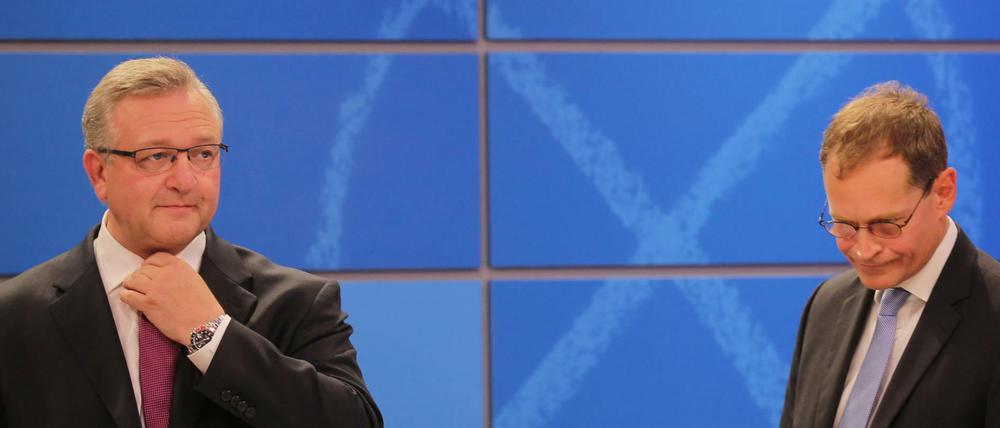 Und nun? Die Spitzenkandidaten Frank Henkel (CDU, links) und Michael Müller (SPD).