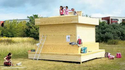Eine Anlage der Initative "Kunst im Untergrund" in Marzahn-Hellersdorf.