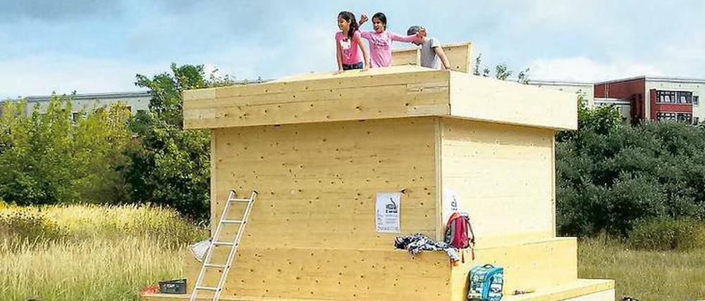 Eine Anlage der Initative "Kunst im Untergrund" in Marzahn-Hellersdorf.