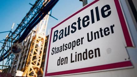 Berlins Kultur, immer in Bewegung: Hier die Baustelle der Staatsoper Unter den Linden.