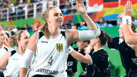 Guter Abschied. Mareike Miller vom Rollstuhlbasketballteam Deutschland ist trotz des verlorenen Finales gegen die USA zufrieden mit der Silbermedaille.
