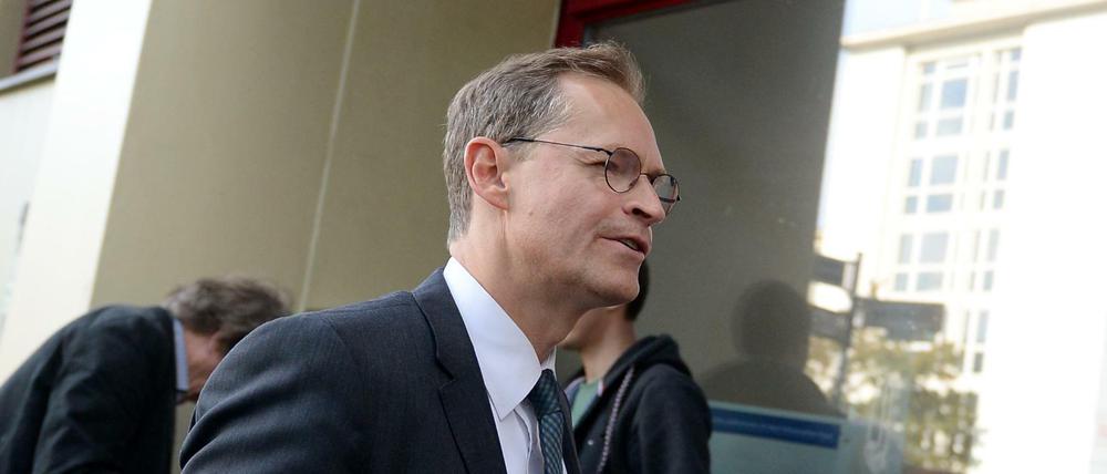 Berlins Regierender Bürgermeister auf dem Weg zur Sitzung des SPD-Landesvorstands.