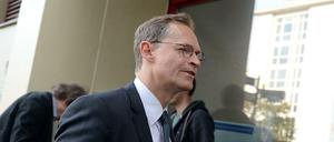 Berlins Regierender Bürgermeister auf dem Weg zur Sitzung des SPD-Landesvorstands.