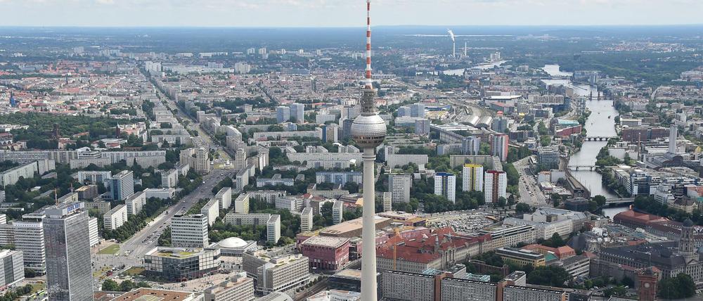 Blick auf Berlin in Richtung Osten 
