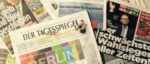 Die Titelseiten der Kollegen in Berlin.