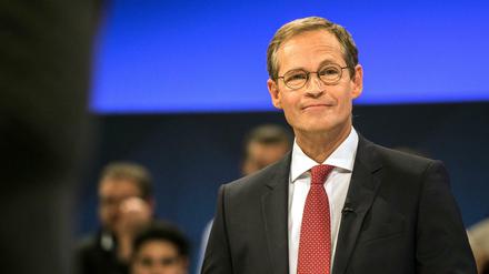 Der Regierende Bürgermeister Michael Müller bei der rbb-Talkrunde zur Abgeordnetenhauswahl.