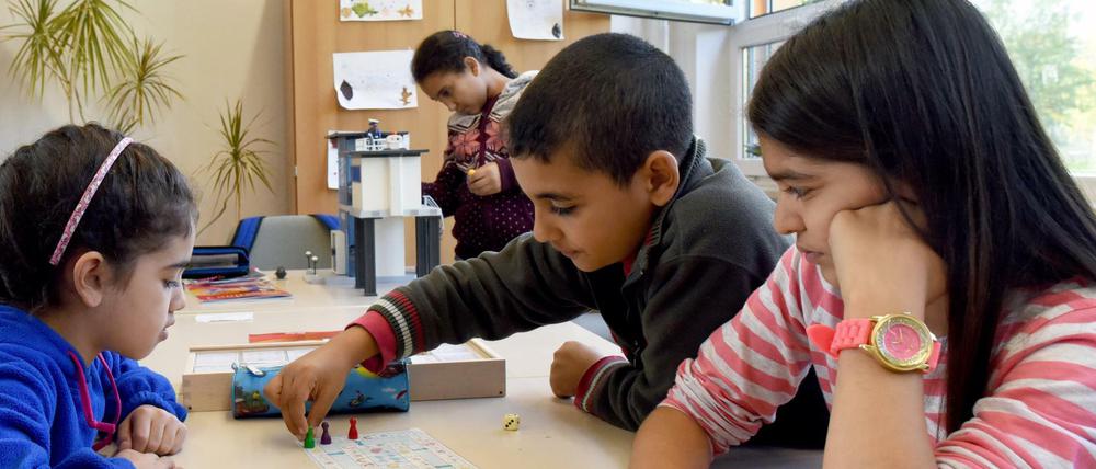 Kinder in einer Willkommensklasse in Potsdam.