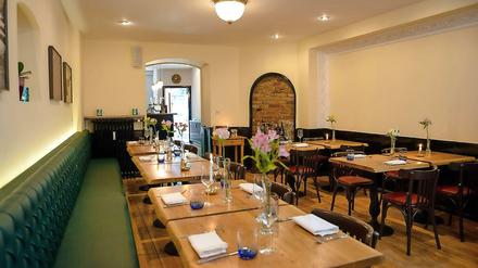 Nettes rustikales Ambiente: Die neue Brasserie "Le Bon Mori" in der Stresemannstraße in Kreuzberg.