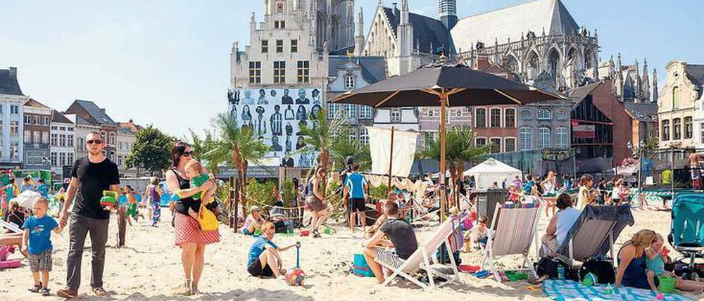 Stadtstrand in Mechelen..