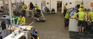 Hier wird gewerkelt. Die Werkstatt in Rio von Ottobock.