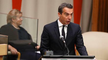 Der österreichische Bundeskanzler Christian Kern bei seiner Rede beim UN-Flüchtlingsgipfel. Dort sprach er auch mit seinem kanadischen Amtskollegen Justin Trudeau über Ceta. 