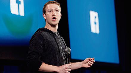 Facebook Gründer Mark Zuckerberg in Menlo Park in Kalifornien (USA).
