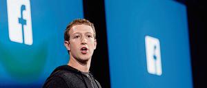 Facebook Gründer Mark Zuckerberg in Menlo Park in Kalifornien (USA).