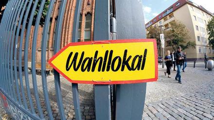 Gefragter Ort. Die Wahlbeteiligung war am Sonntag deutlich höher als bei früheren Abgeordnetenhauswahlen.