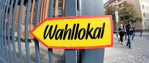 Gefragter Ort. Die Wahlbeteiligung war am Sonntag deutlich höher als bei früheren Abgeordnetenhauswahlen.