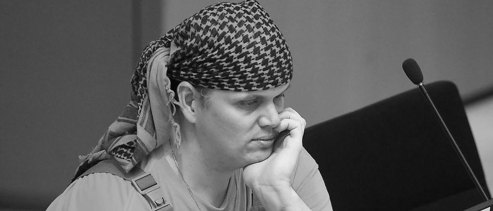 Der Piraten-Abgeordnete Gerwald Claus-Brunner (Piraten) bei der letzten Plenarsitzung.