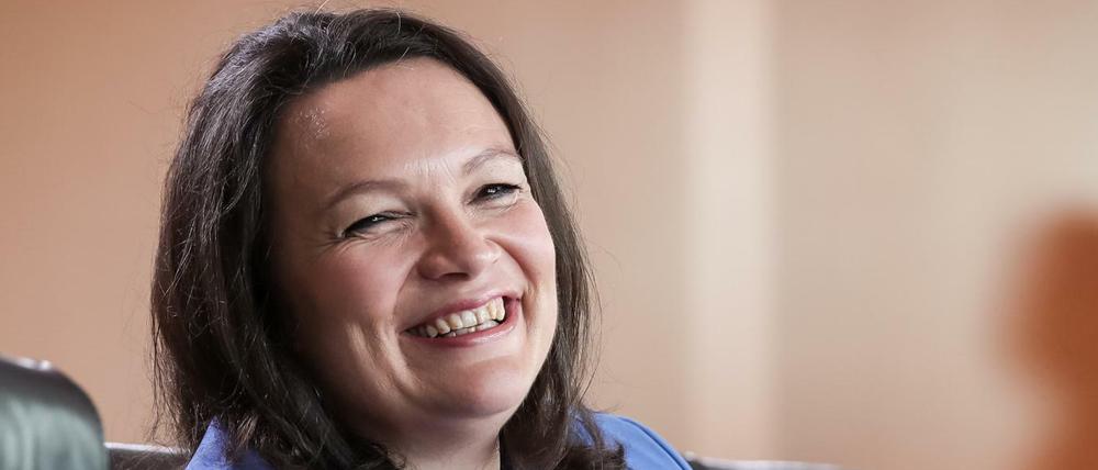 Bundesministerin für Arbeit und Soziales Andrea Nahles (SPD).