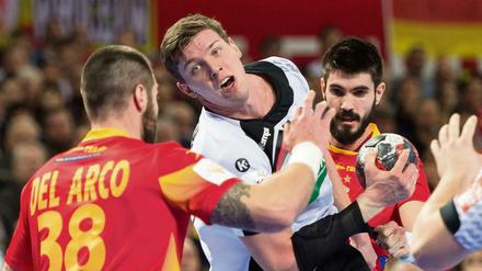 Christian Dissinger bei der diesjährigen Europameisterschaft in Polen gegen Spanien