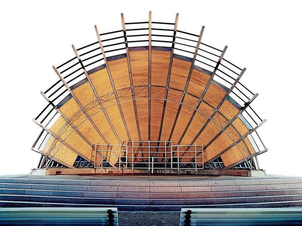 Igel. Musikpavillon in Heringsdorf auf Usedom.