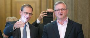 Sondierung: Berlins Regierender Bürgermeister, Michael Müller (SPD, links) und Innensenator Frank Henkel (CDU)