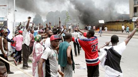 Proteste in der Demokratischen Republik Kongo gegen Präsident Kabila.