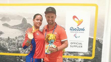 Dreamteam. Malu Perez Iser und ihr Motivator Heinrich Popow in Rio. 