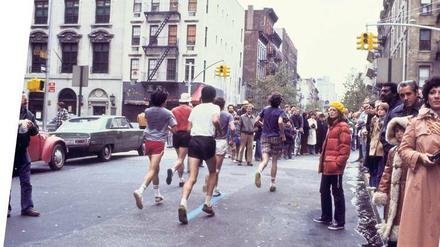 Perfektes Laufwetter herrschte beim ersten New York Marathon am 24.10.1976.